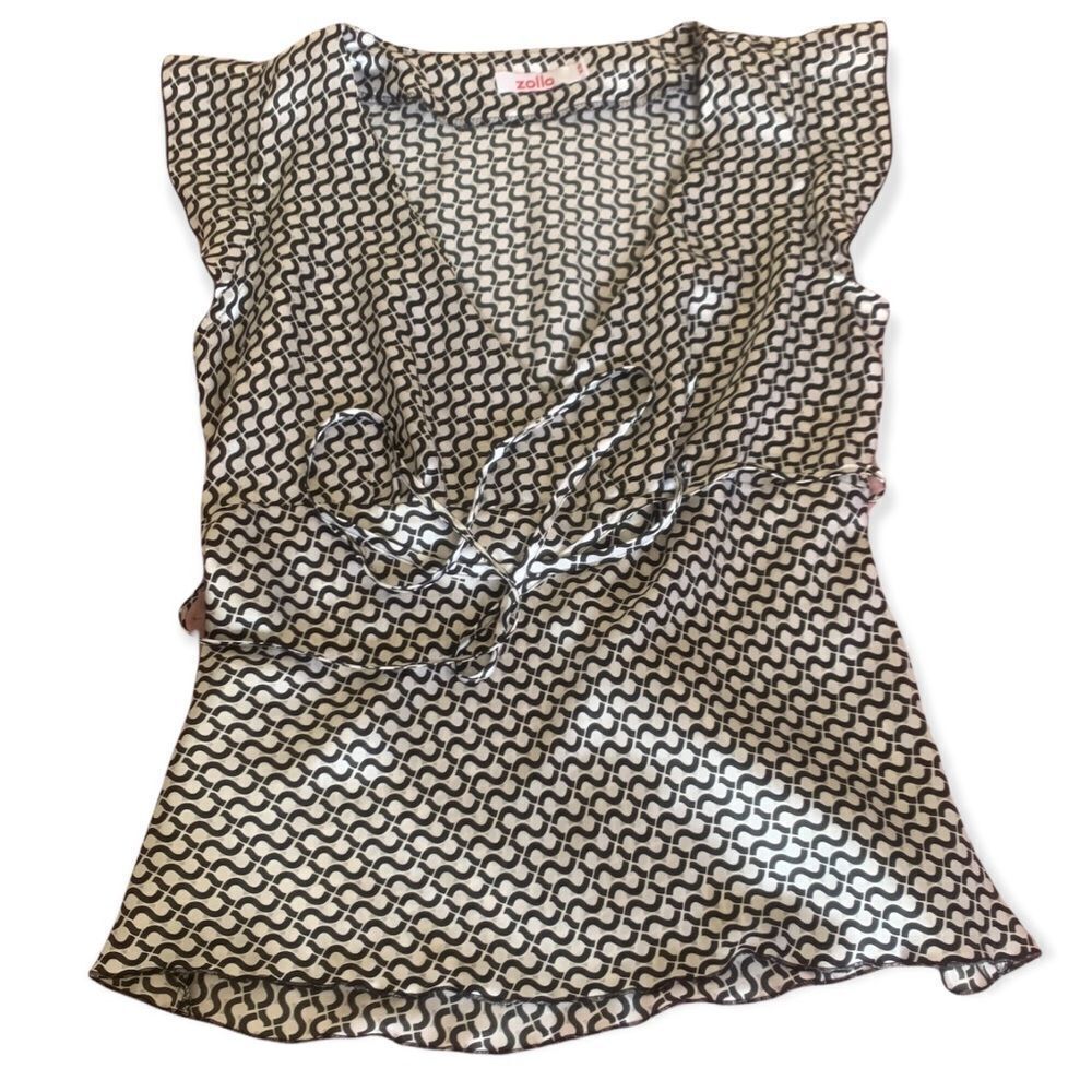 Zolla Fake Wrap Party Top Made in Italy Size XS‎